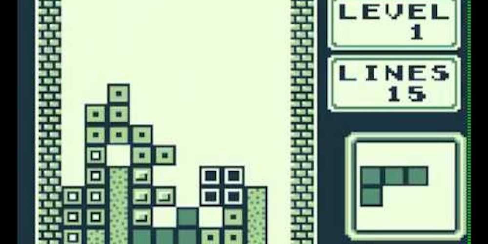 Tetris menino do jogo