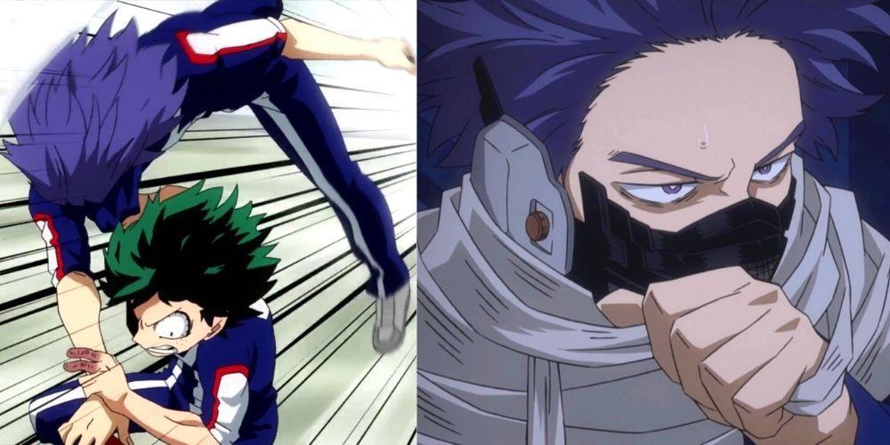My Hero Academia Hitoshi Shinso antes e depois