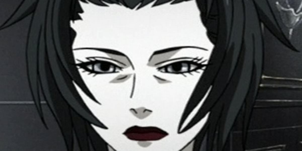 Close no rosto de uma mulher do anime Gilgamesh
