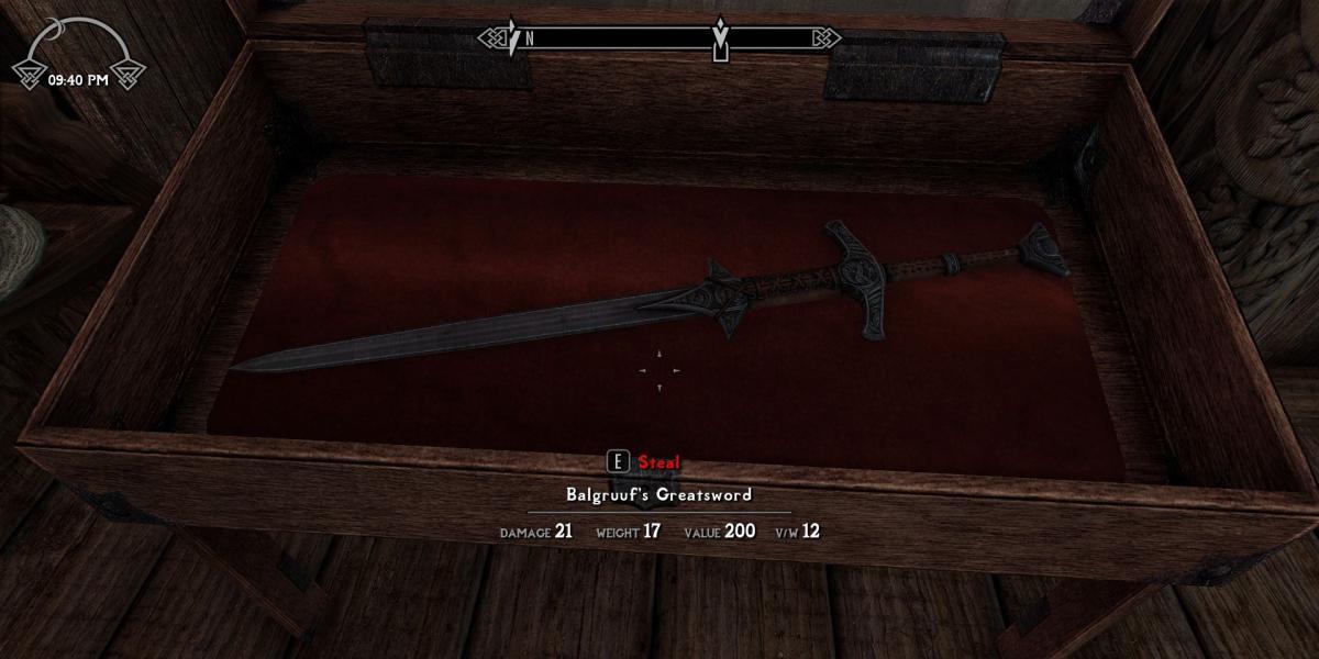 Espada grande de Balgruuf em Skyrim