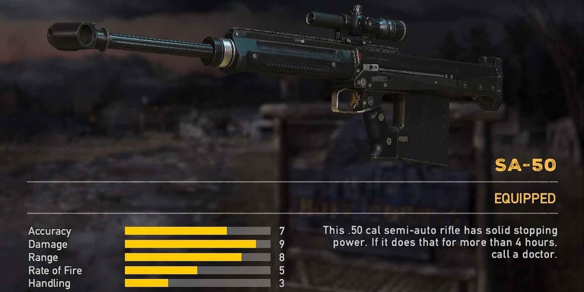O rifle sniper semi-automático SA-50 em Far Cry 5