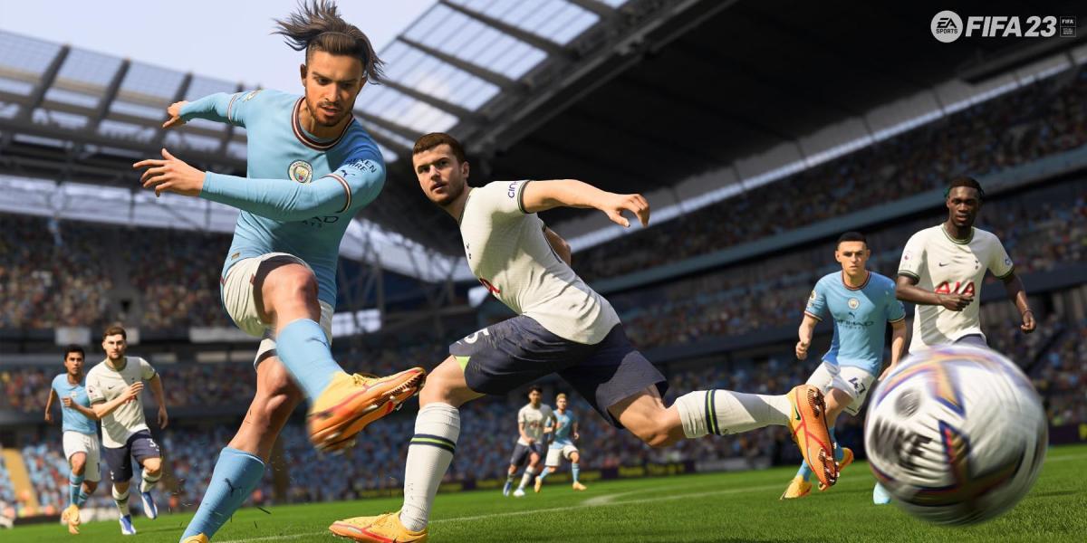 Captura de tela promocional do FIFA 23 Manchester City Shot