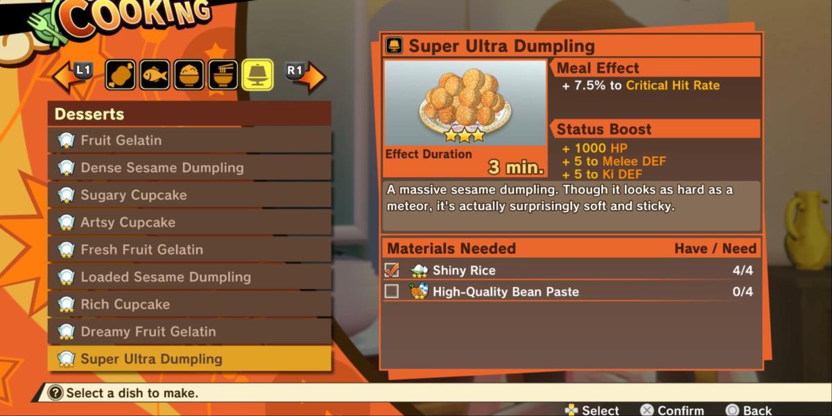 Dragon Ball Z Kakarot Super Ultra Dumpling