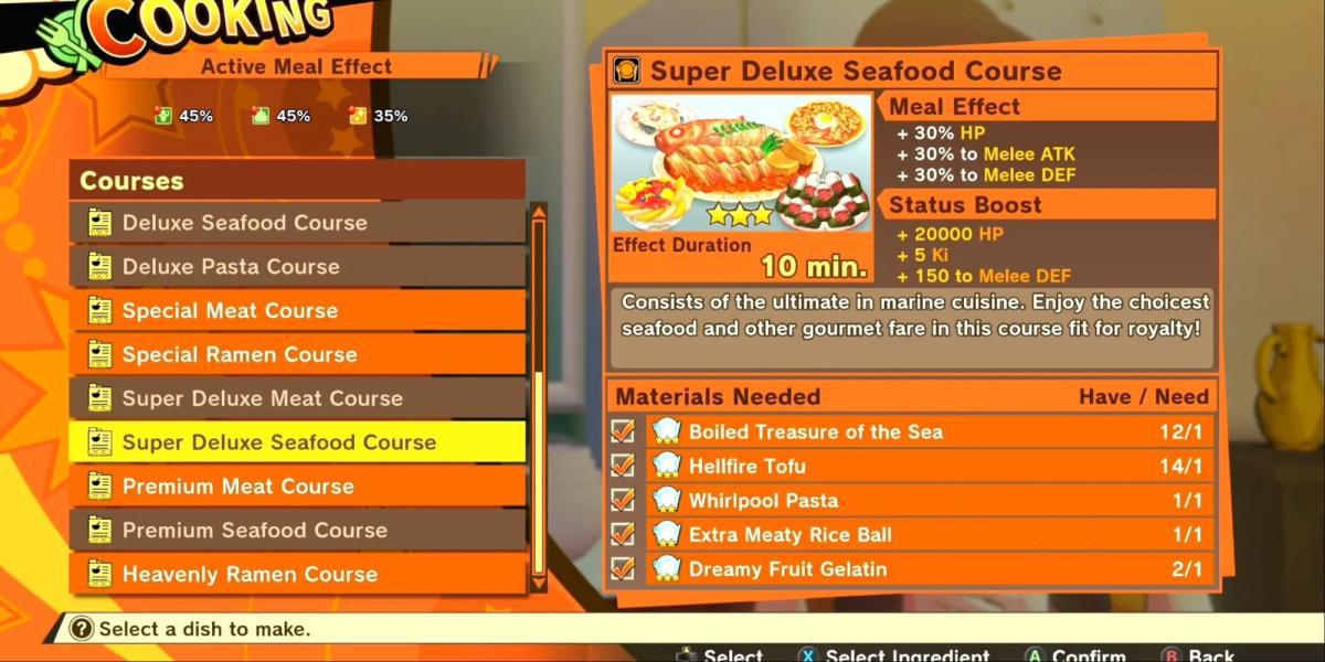 Dragon Ball Z Kakarot Super Deluxe Curso de Frutos do Mar