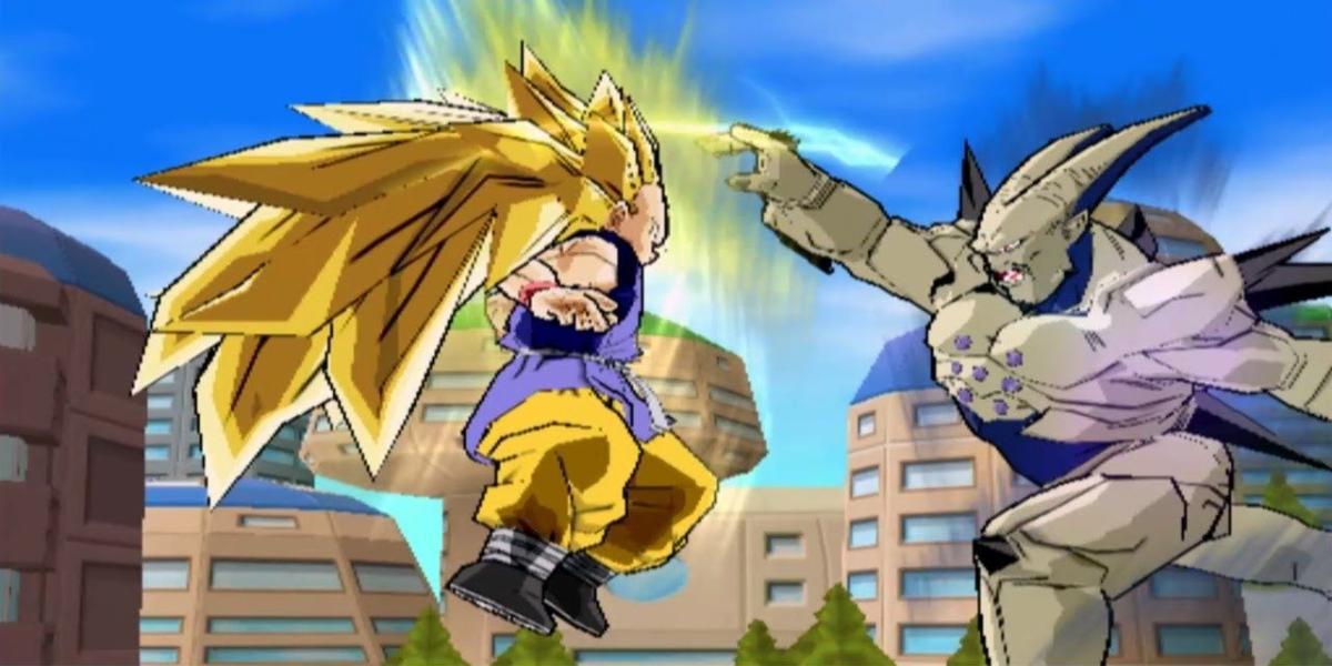 Goku e Omega Shenlong em Dragon Ball Z: Mundo Infinito