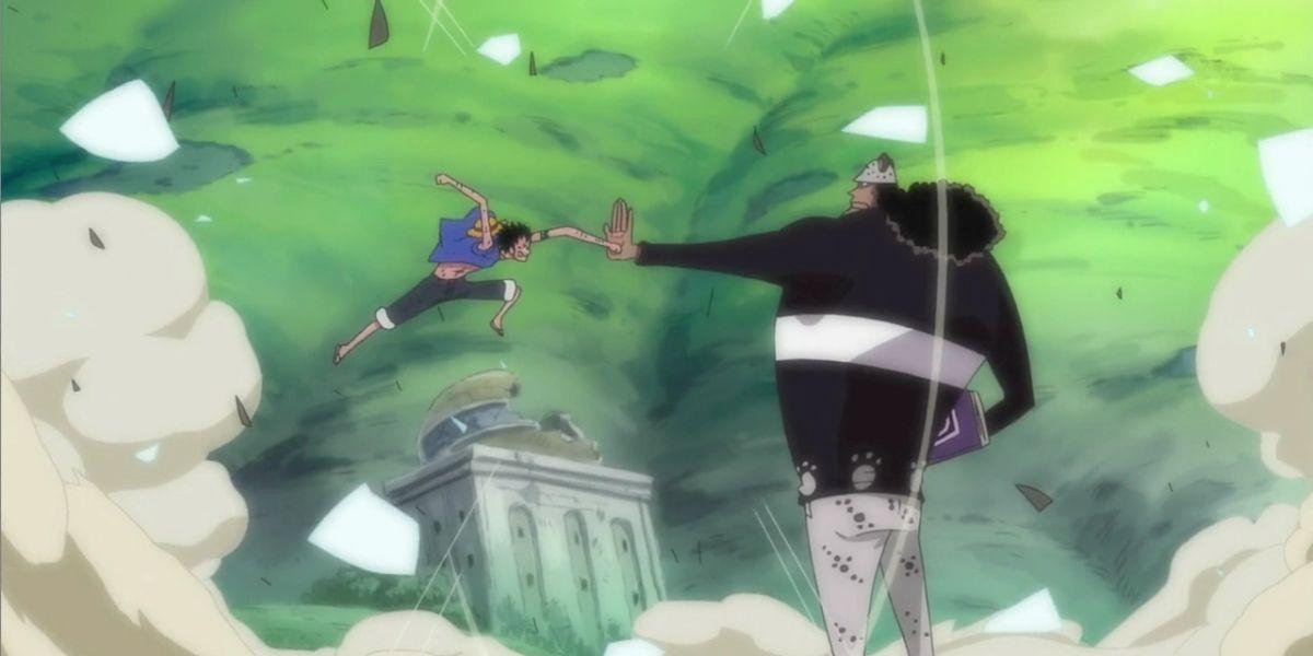 Luffy lutando contra Kuma em Sabaody