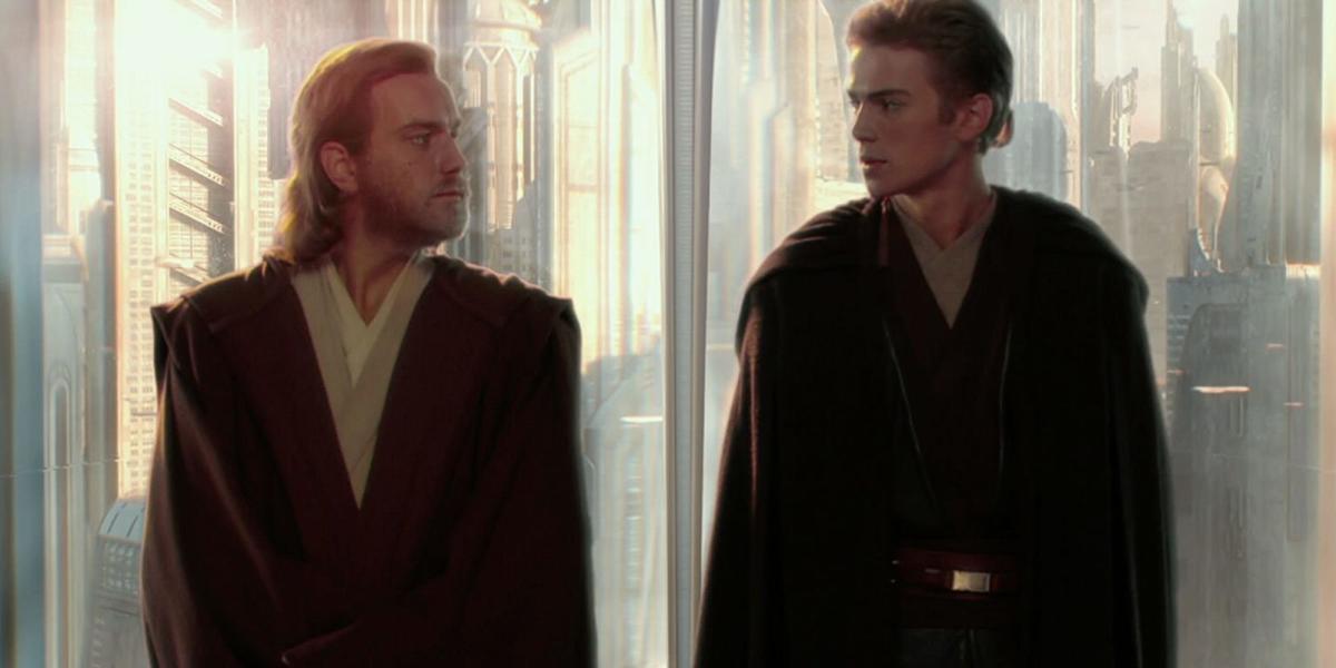 Obi-Wan Kenobi e Anakin Skywalker em Star Wars