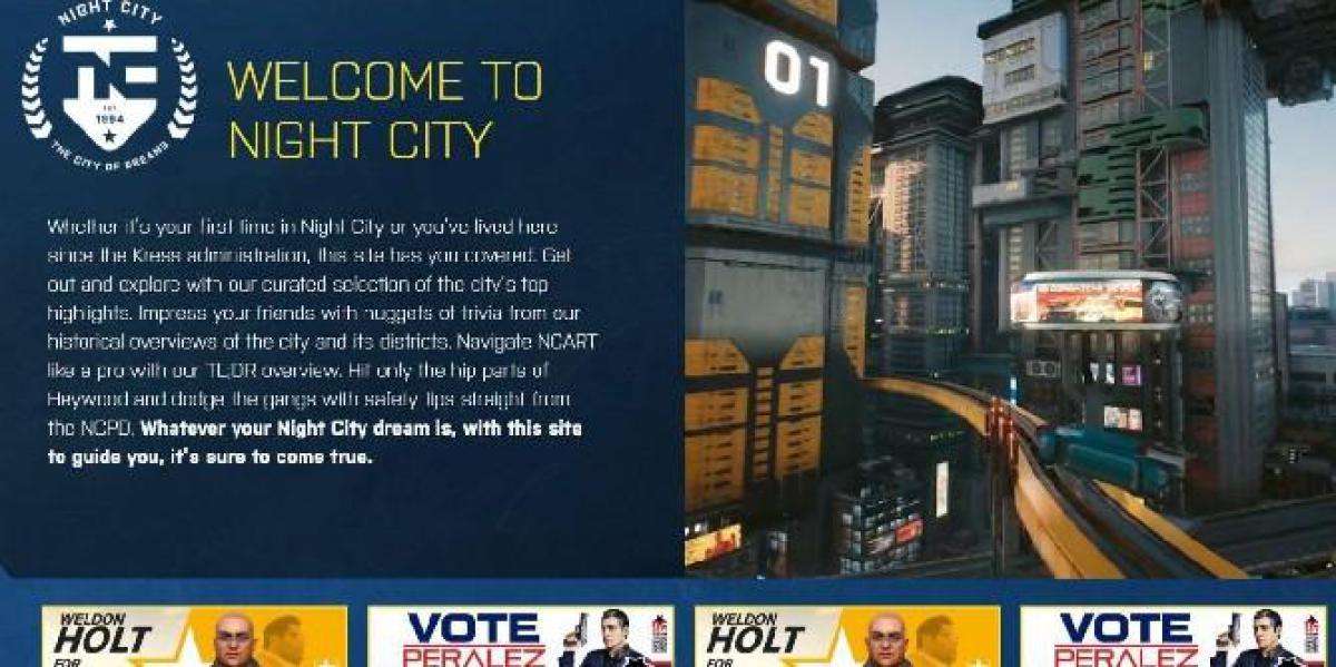 Trailer de Cyberpunk 2077 dá aos jogadores um tour pela cidade noturna