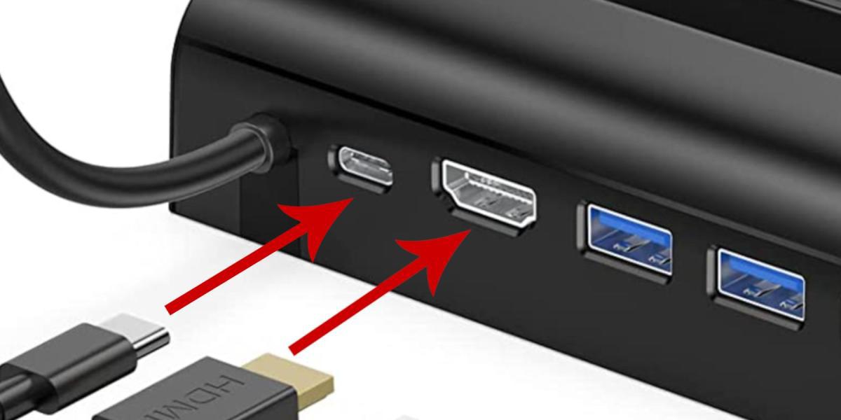 Steam Deck Docking Station Slots HDMI e USB C