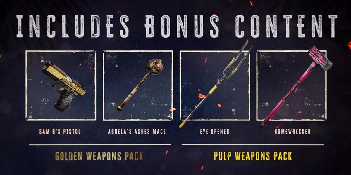 Dead Island 2 - Armas bônus para as edições Deluxe e Gold do jogo