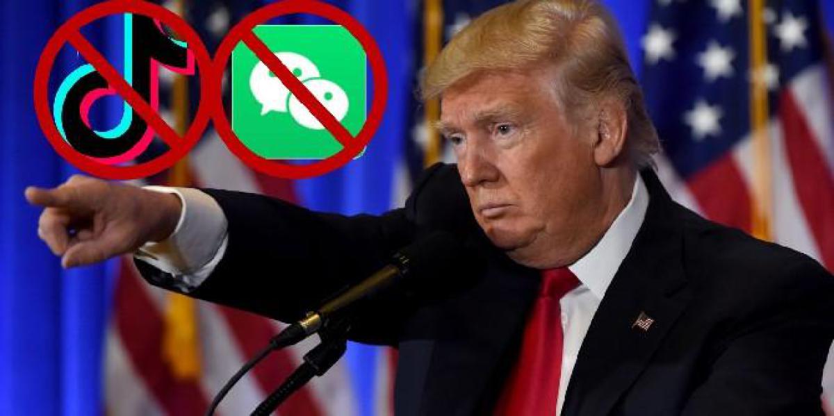 Trump assina ordem executiva que banirá TikTok e WeChat