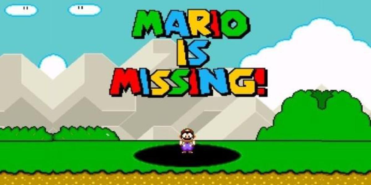 Um recorte em tamanho real de Mario desapareceu