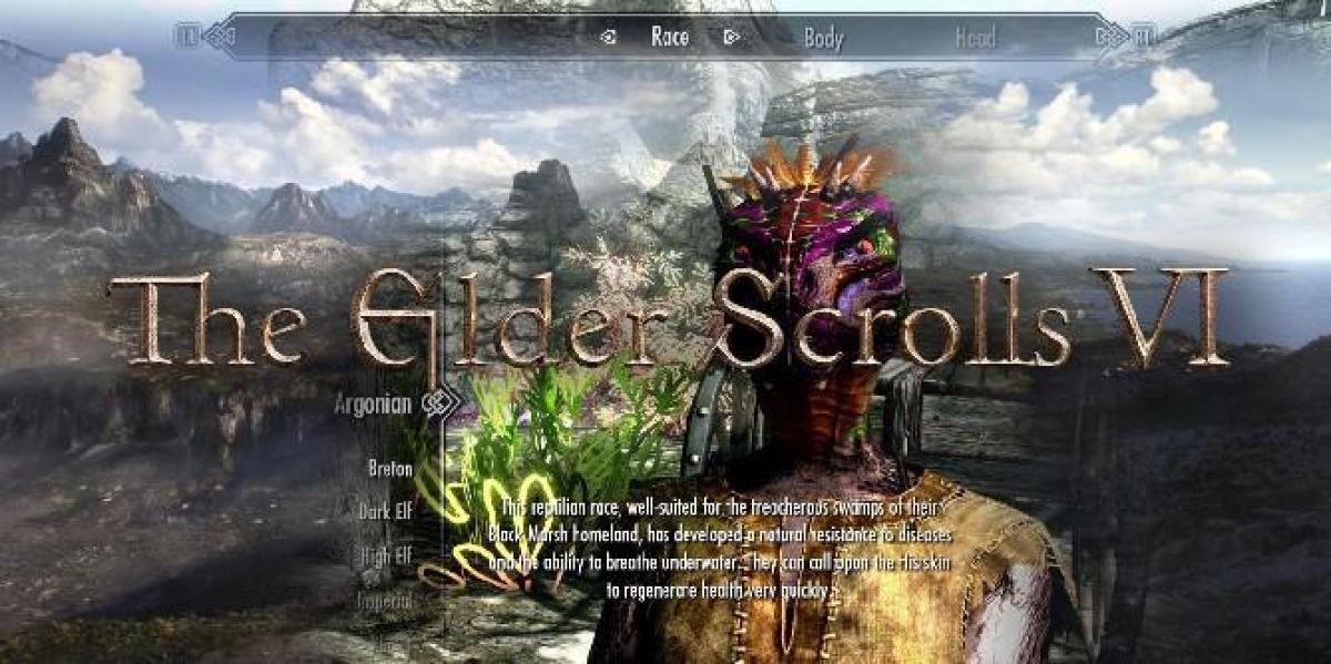 Uma mudança que provavelmente virá para a criação de personagens de The Elder Scrolls 6