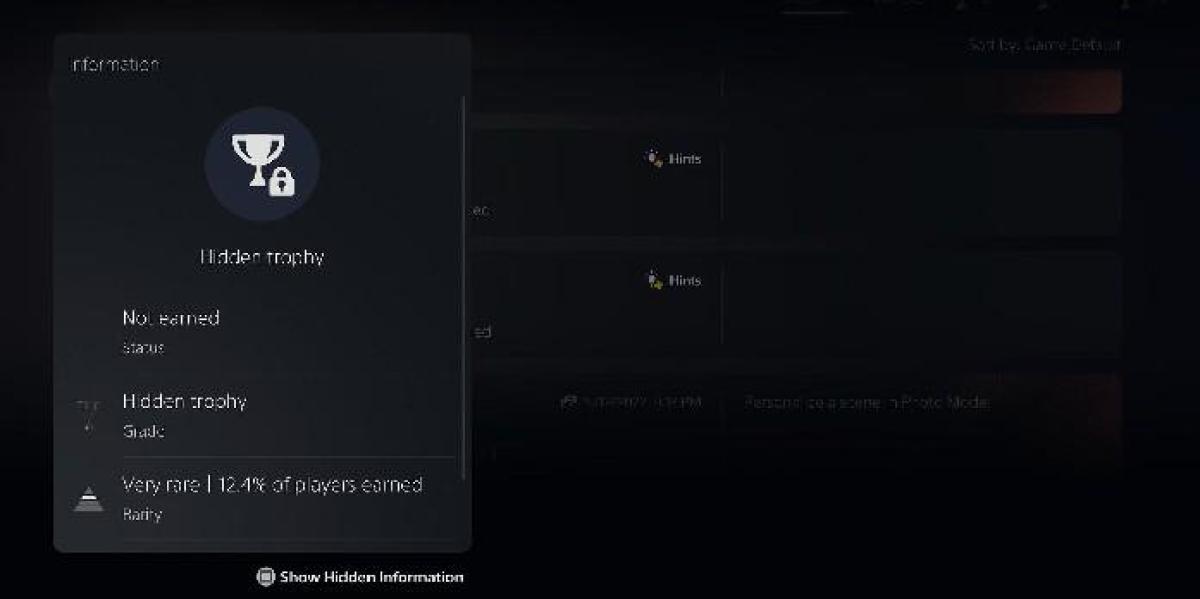 Usuários do PS5 agora podem revelar todos os troféus ocultos de uma só vez