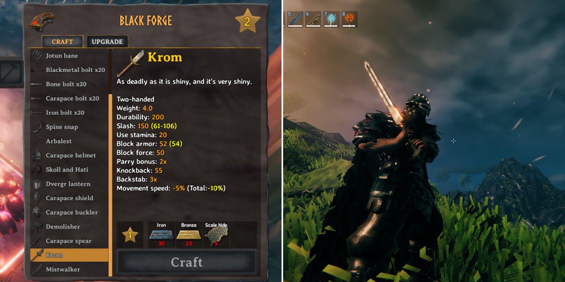Valheim: Como Criar a Espada Longa Krom