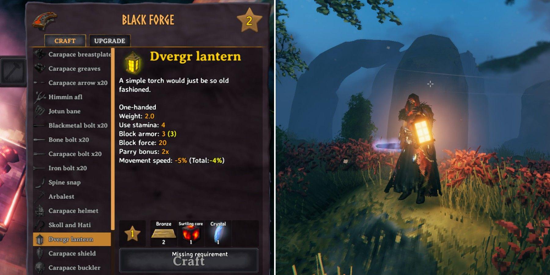 Valheim: Como criar uma lanterna Dvergr