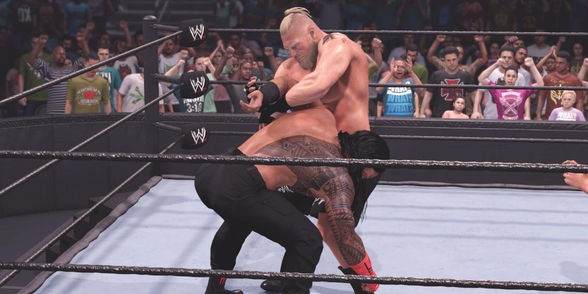 WWE 2K23 - Brock Lesnar com Kimura em Roman Reigns