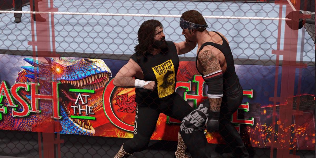 WWE2K23 Cactus Jack socando Undertaker