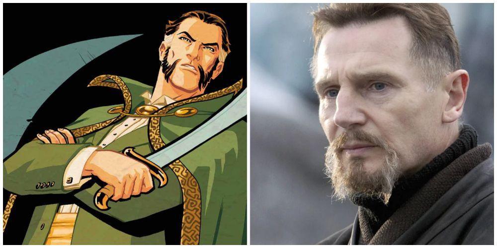 Al Ghul Ra. Liam Neeson como Ra's al Ghul.