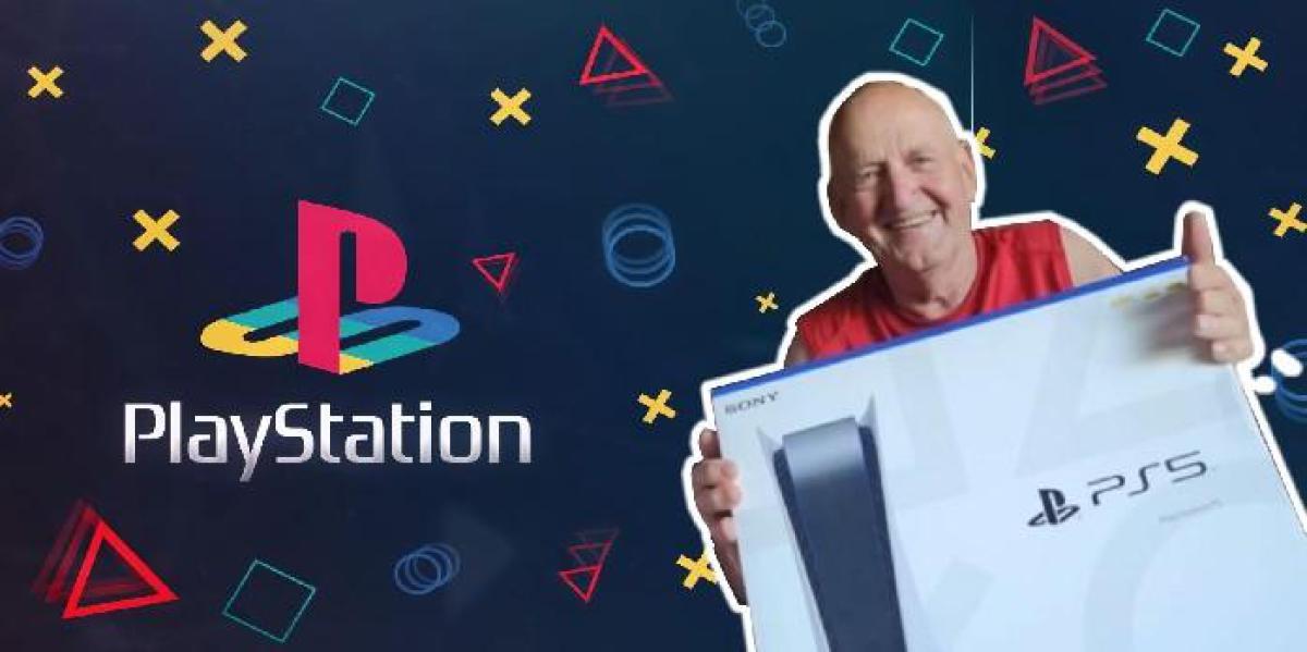 Vovô de 85 anos ganha PS5 de aniversário