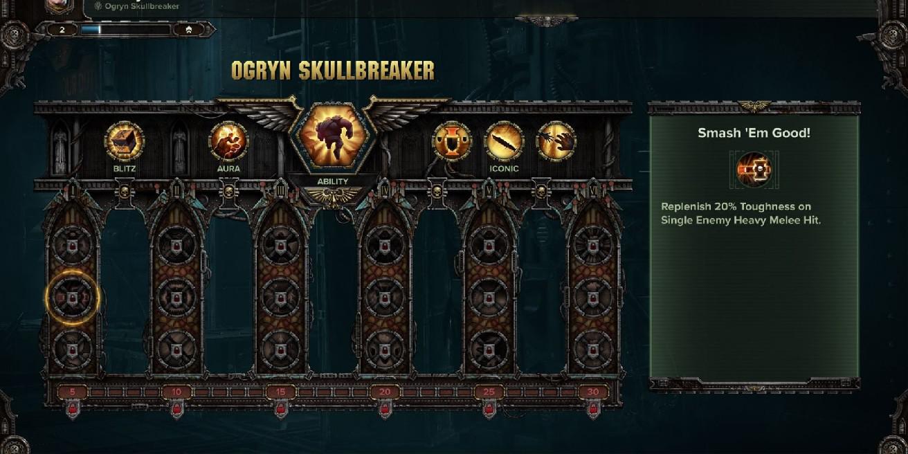 Warhammer 40.000: Darktide - Melhores feitos para o Ogryn Skullbreaker