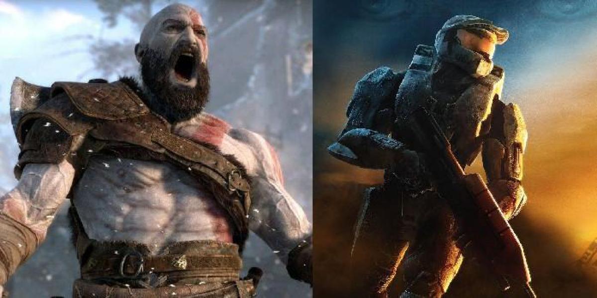 Wild God of War Mod tem Kratos Fighting Master Chief
