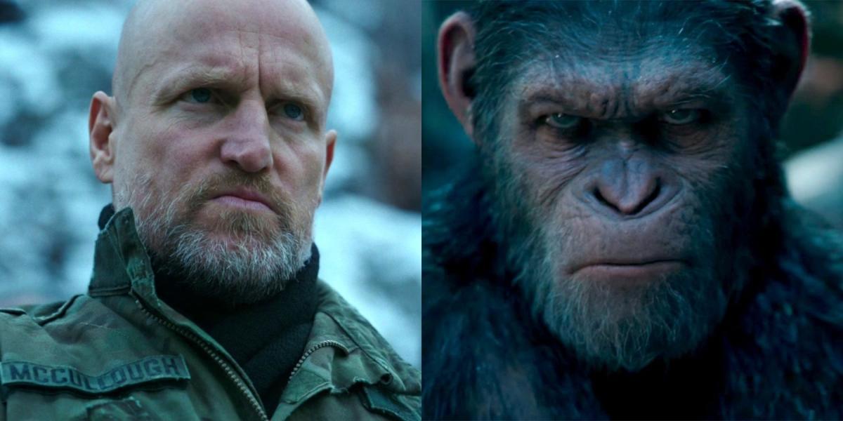 Woody Harrelson lamenta algo sobre a guerra para o planeta dos macacos