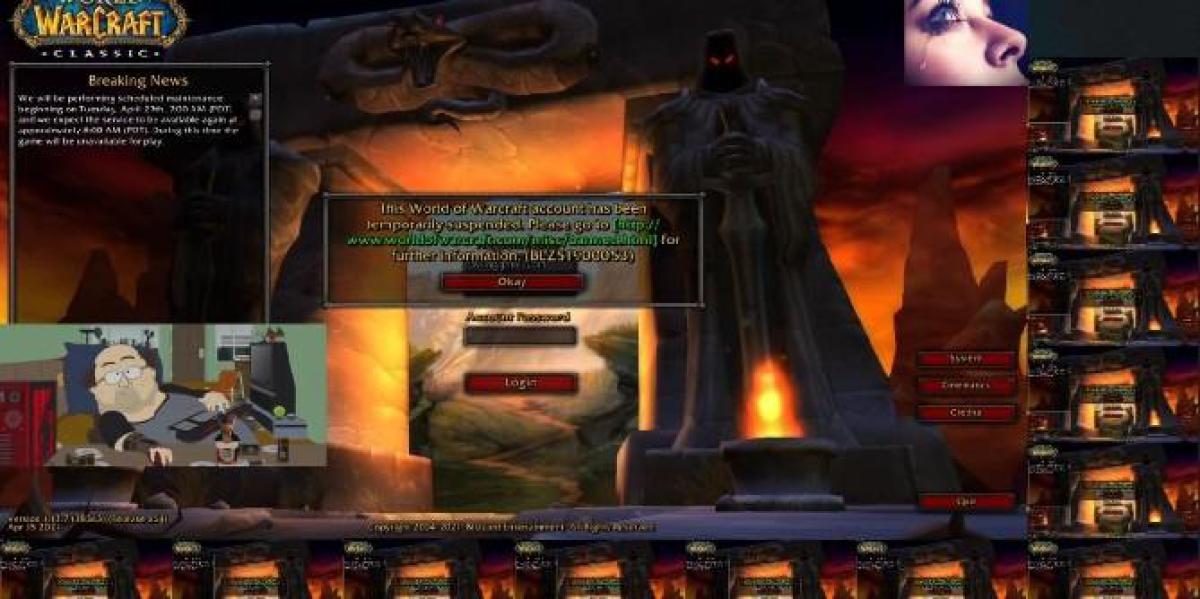 World of Warcraft Griefer banido enquanto estiver ao vivo no Twitch