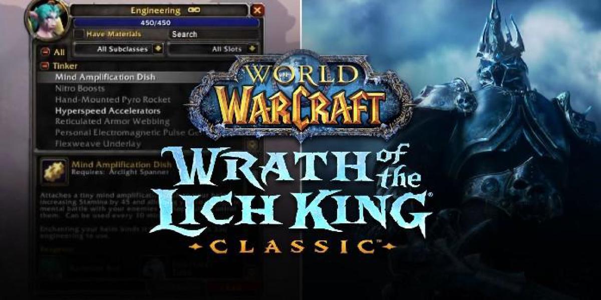 WoW Wrath Classic: Guia de Engenharia 1 a 450 (WotLK)