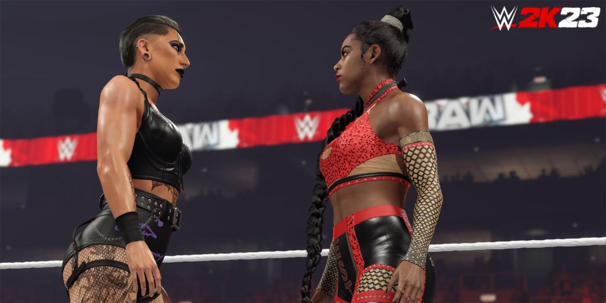 WWE 2K23 Rhea e Bianca Screenshot-1