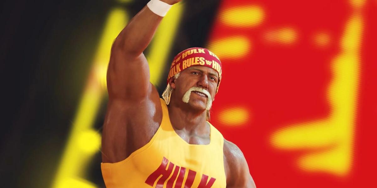 WWE 2K23 Hulk Hogan versão amarela e vermelha
