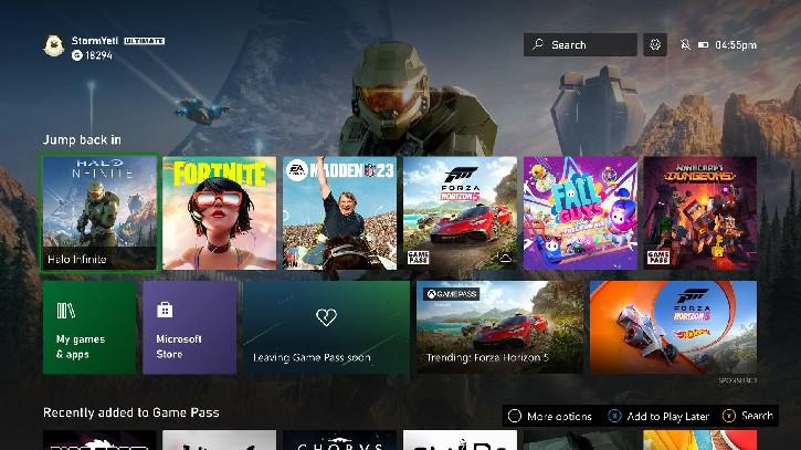 Xbox fazendo grandes mudanças em sua interface do usuário