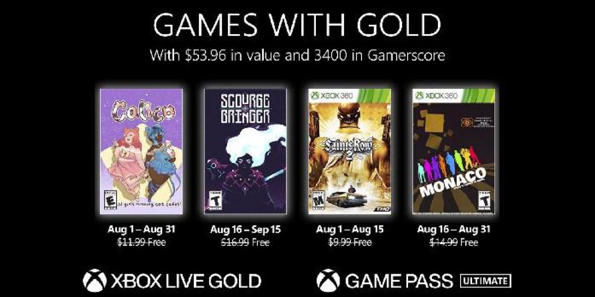 Xbox Games with Gold está tendo um bom mês