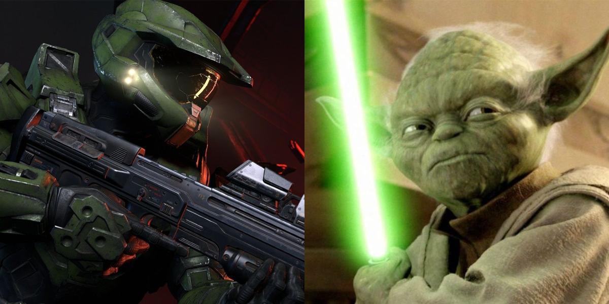 Yoda em tamanho real comparado a Master Chief mostra o quão alto é o herói de Halo