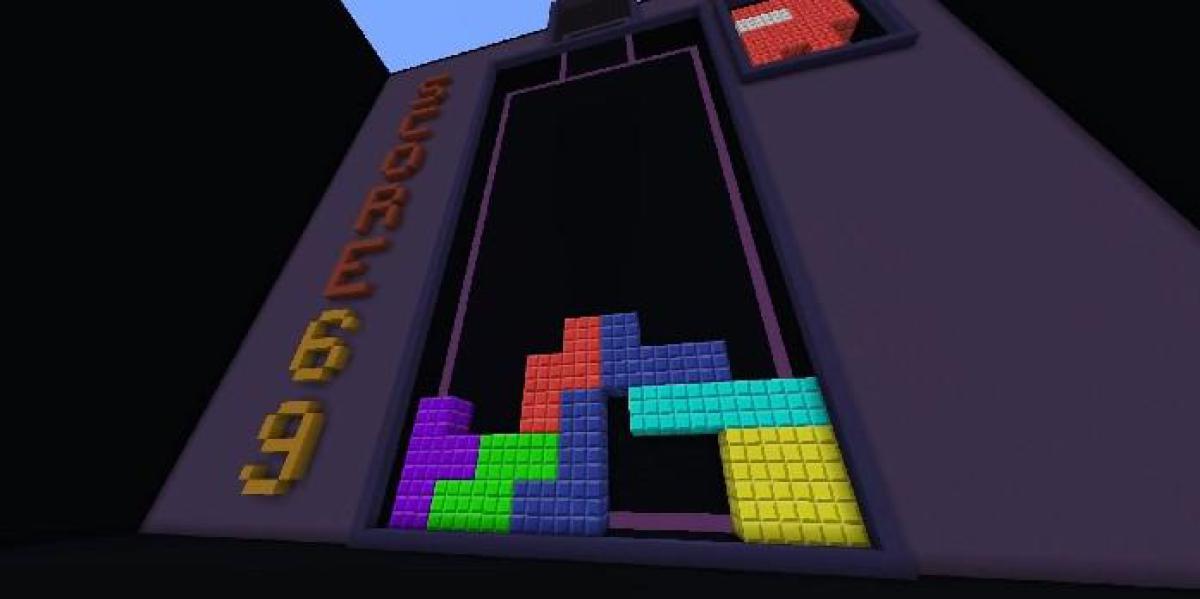 YouTuber faz jogo gigante de Tetris no Minecraft