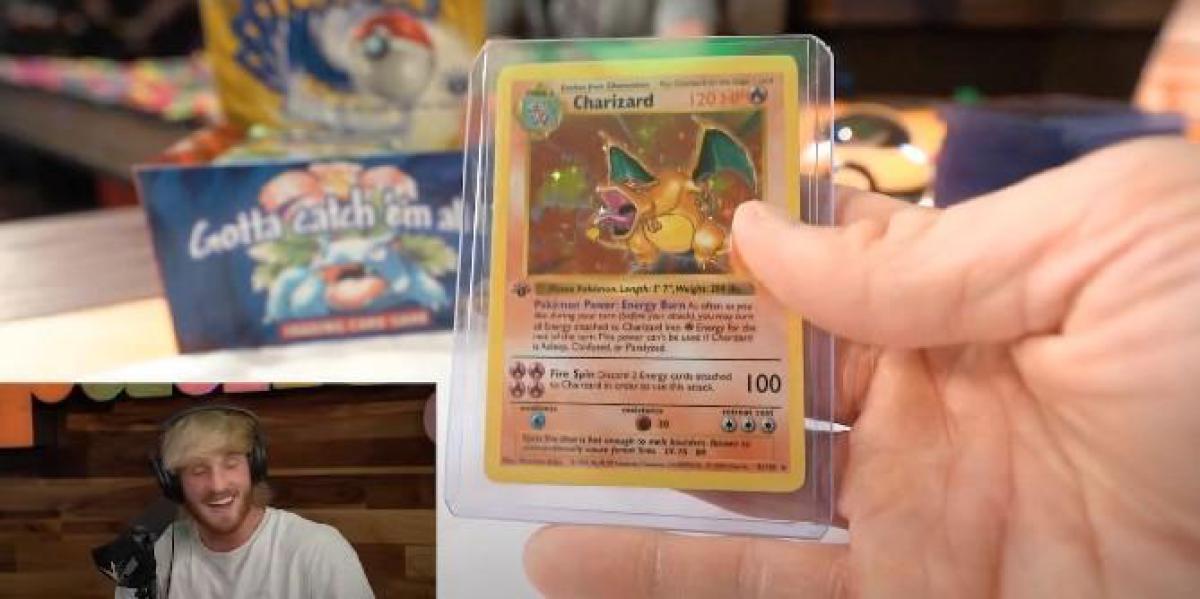 YouTuber Logan Paul puxa várias cartas raras na abertura da 1ª edição da caixa de Pokemon