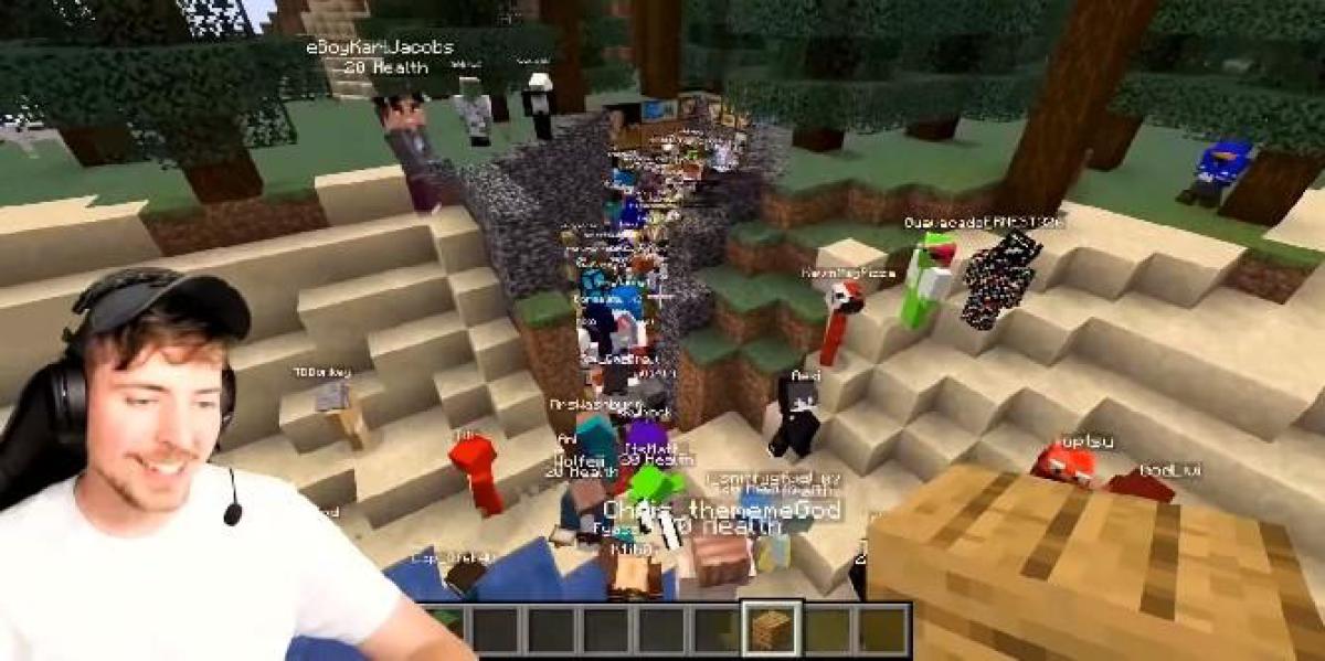 YouTuber Mr Beast invade servidores de Minecraft com 10.000 fãs