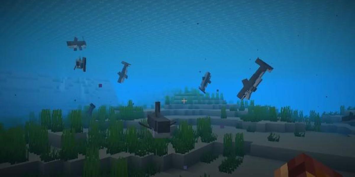 YouTuber transforma oceanos de Minecraft em águas infestadas de tubarões, com chefe aterrorizante