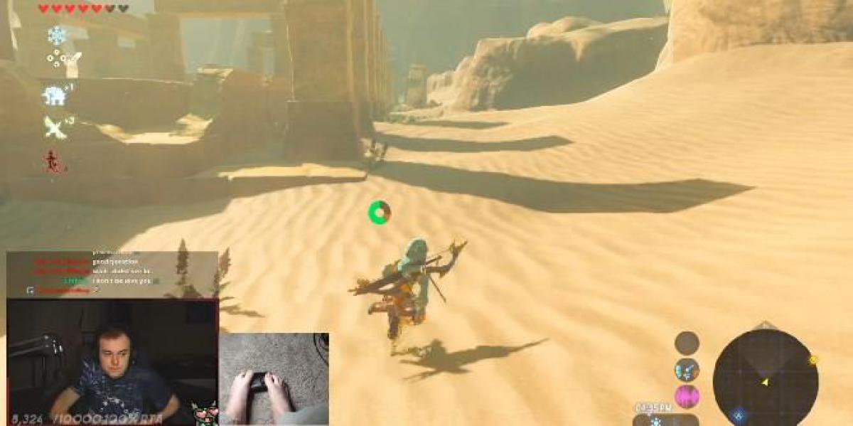 Zelda Fan limpa o Breath of the Wild usando apenas os pés