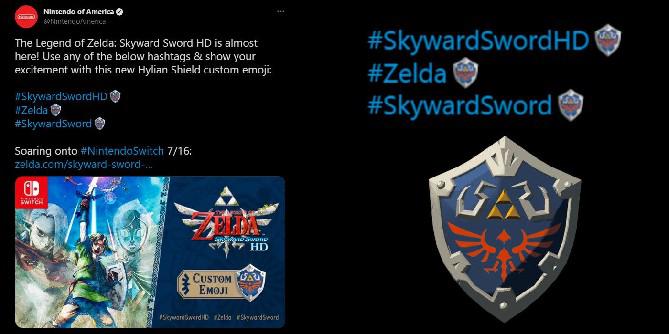 Zelda: Skyward Sword Hylian Shield Emoji adicionado ao Twitter