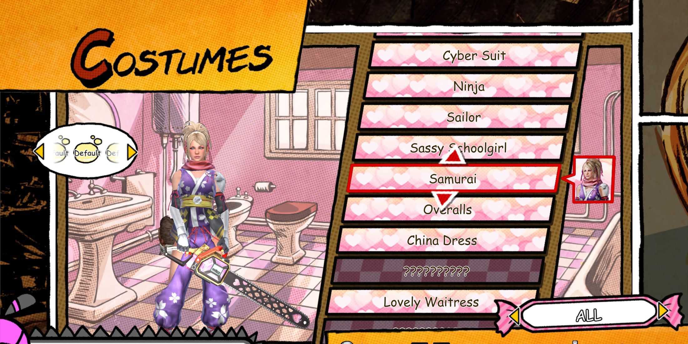 An image of the Samurai skin for Juliet from Lollipop Chainsaw RePOP