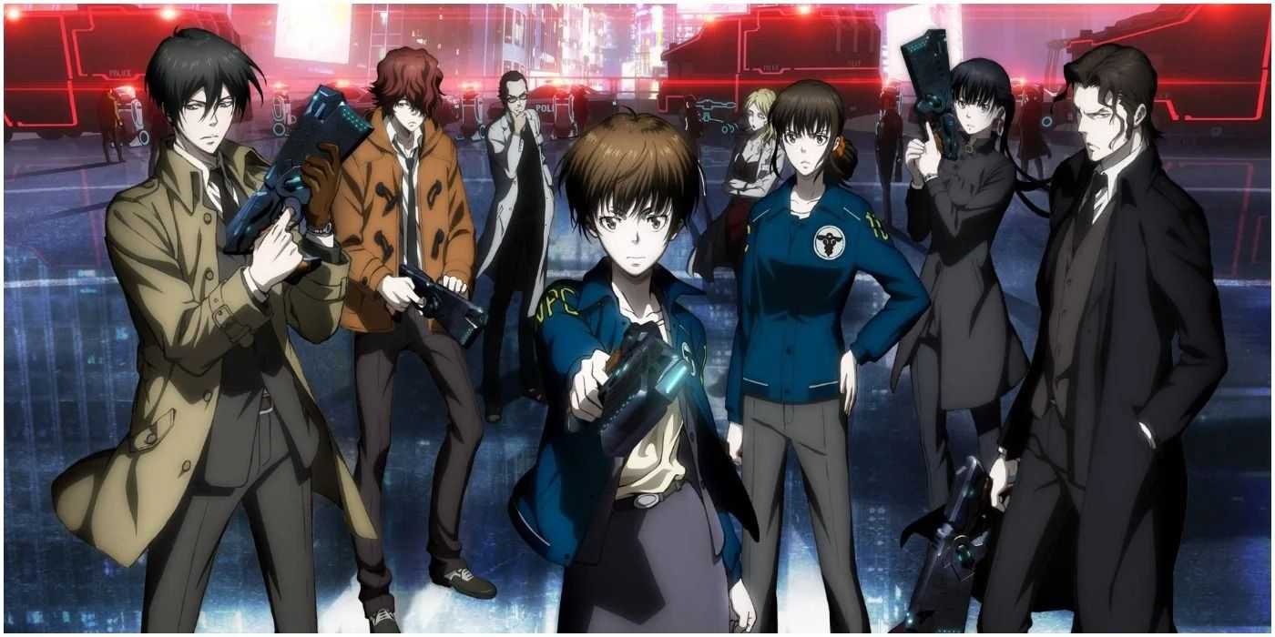 o elenco do anime Psycho Pass