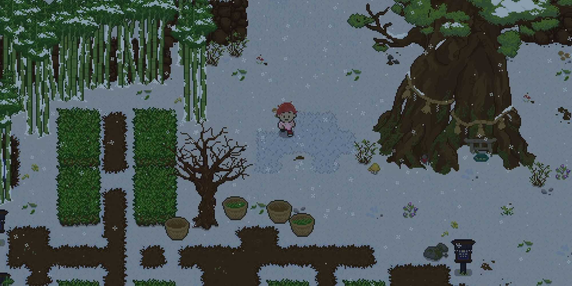 A player in the snow in Spirittea