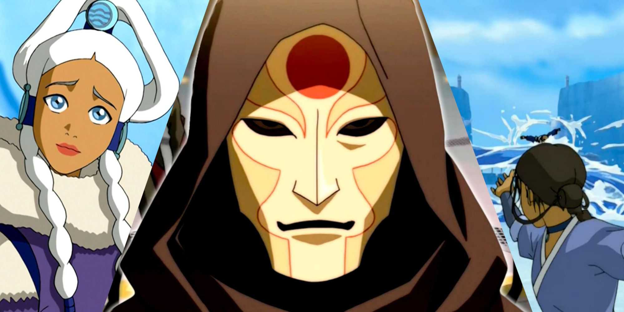 Avatar Melhores Dobradores de Água Yue, Amon, Katara, Mestre Pakku O Último Mestre do Ar A Lenda de Korra