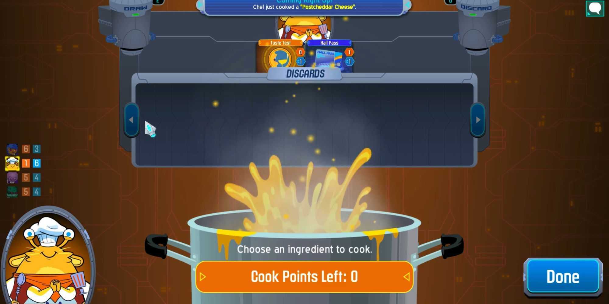 Players choosing an ingredient to cook in Space Food Truck