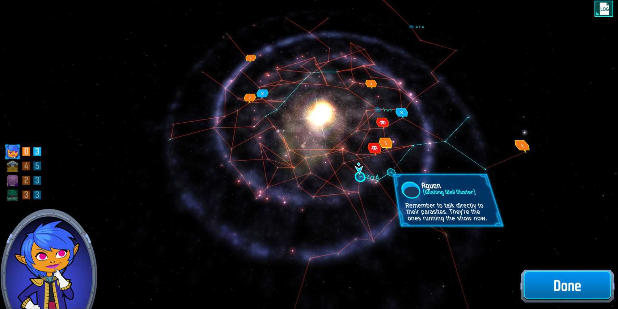 The map in Space Food Truck