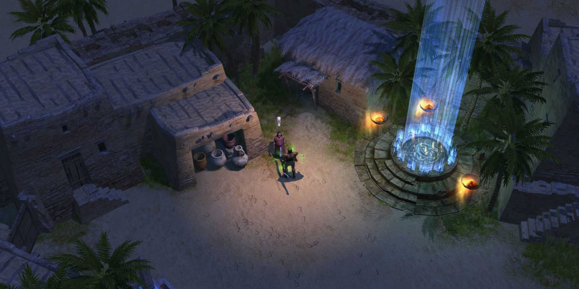 Um jogador recebendo uma missão no Titan Quest