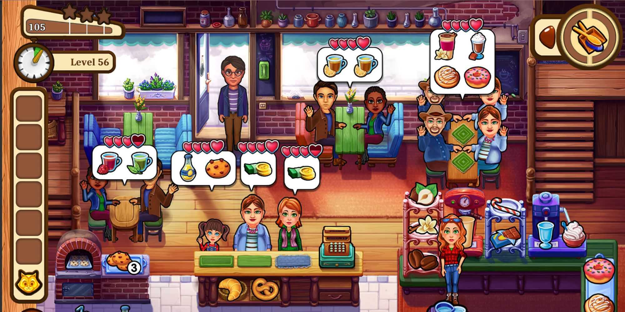 Player serving baked treats in Welcome to Primrose Lake