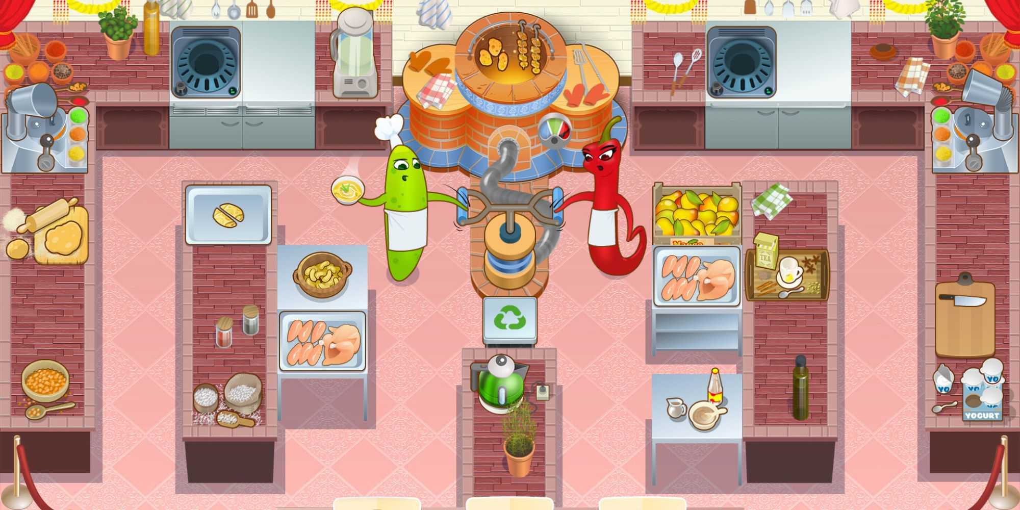 Two players working together in Let’s Cook Together