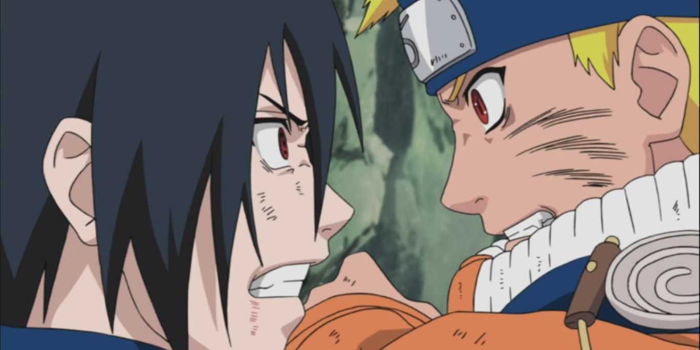 Naruto lutando contra Sasuke